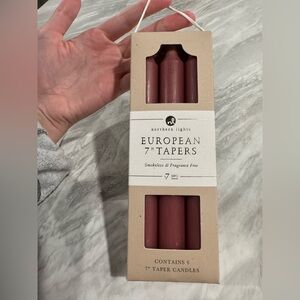 NEW European 7" Taper Candles 6pack
